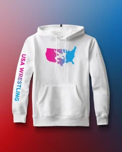 Hoodies & Pullovers|Hoodies & Pullovers>RUDIS USA Wrestling Gradient Comfort Fleece Hoodie