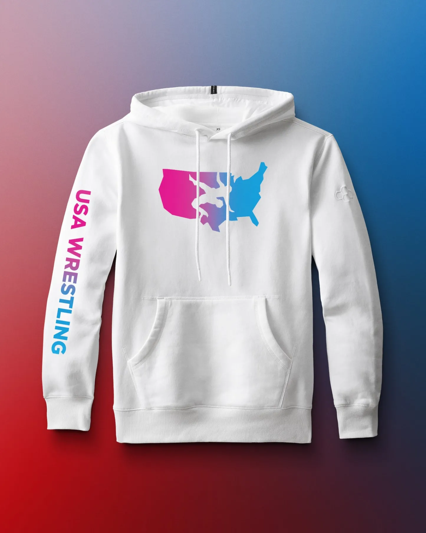 Hoodies & Pullovers|Hoodies & Pullovers>RUDIS USA Wrestling Gradient Comfort Fleece Hoodie