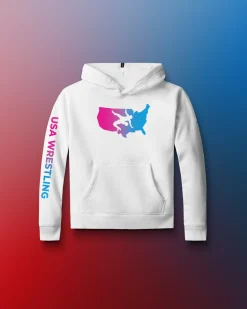 Hoodies & Pullovers>RUDIS USA Wrestling Gradient Youth Comfort Fleece Hoodie