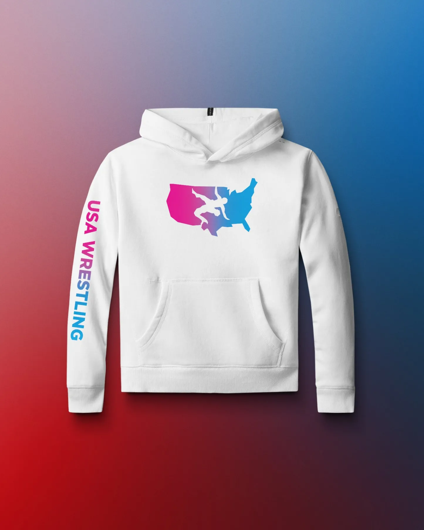 Hoodies & Pullovers>RUDIS USA Wrestling Gradient Youth Comfort Fleece Hoodie
