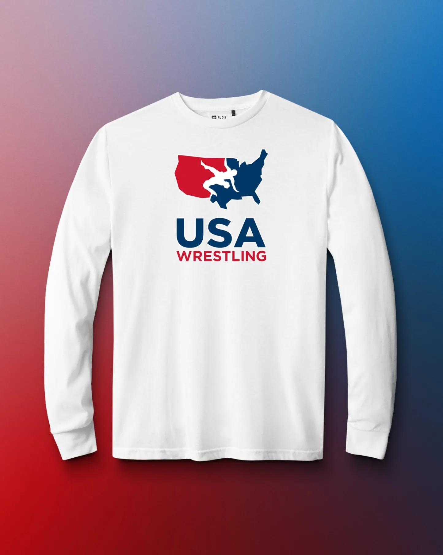 Shirts & Tees|Shirts & Tees>RUDIS USA Wrestling Legacy Classic Long Sleeve White