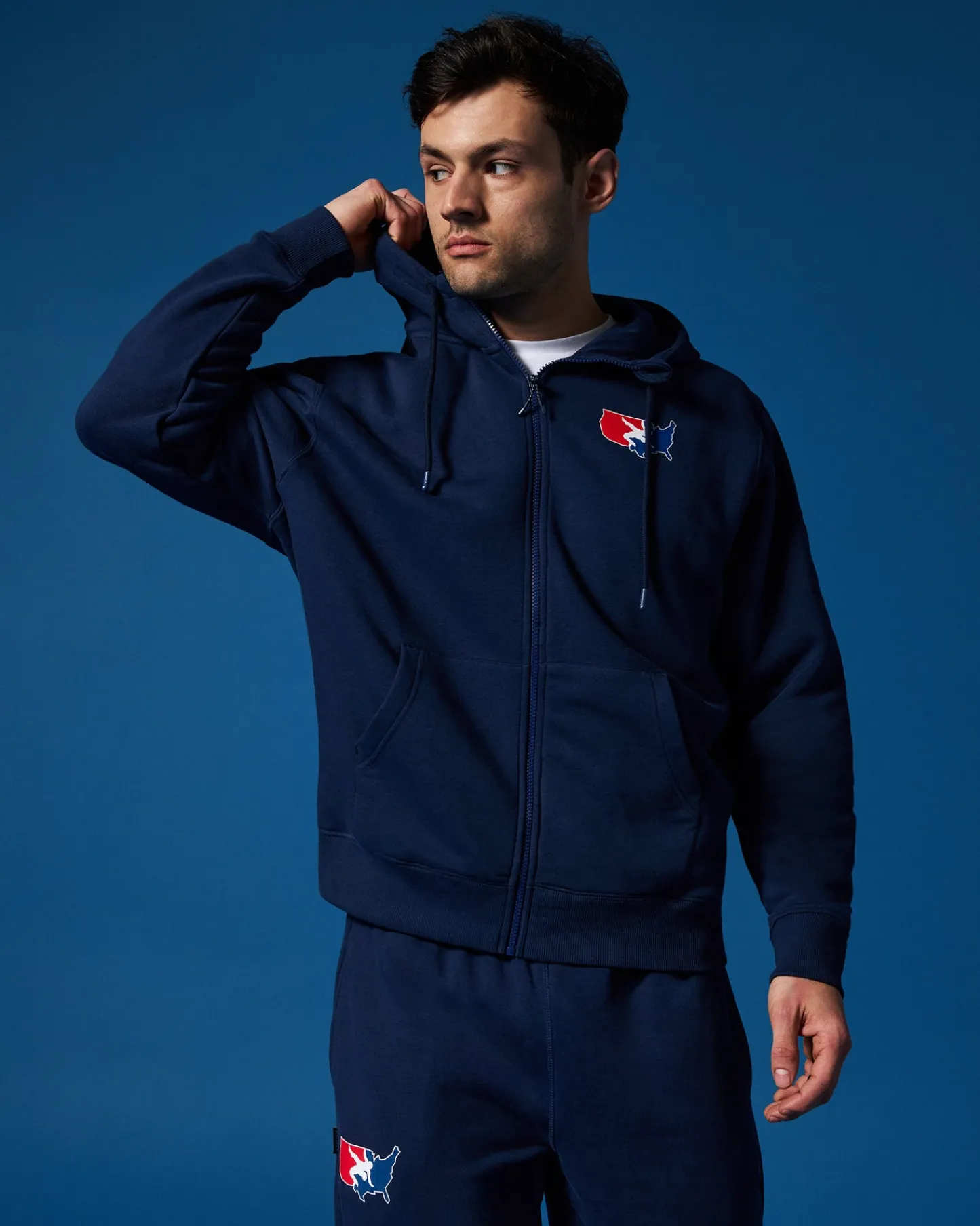 Hoodies & Pullovers|Hoodies & Pullovers>RUDIS USA Wrestling Logo Comfort Fleece Full Zip