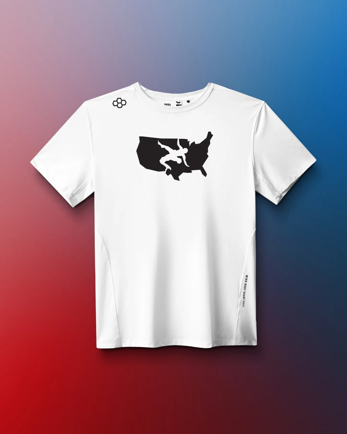 Shirts & Tees|Shirts & Tees>RUDIS USA Wrestling Logo Performance Heather T-Shirt