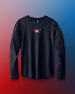 Shirts & Tees|Shirts & Tees>RUDIS USA Wrestling Logo Ultimate Long Sleeve Midnight