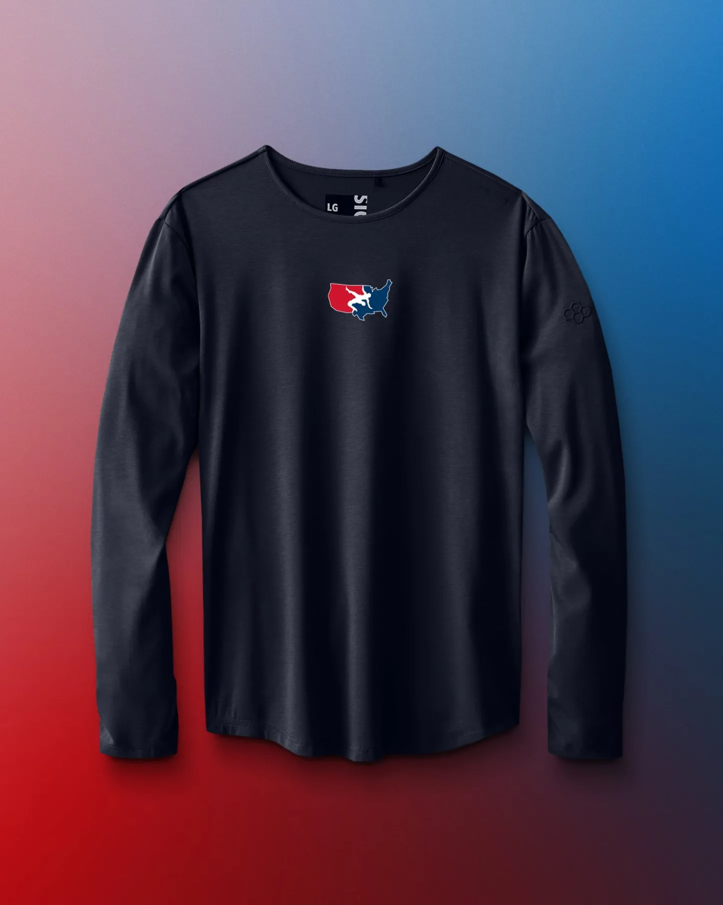 Shirts & Tees|Shirts & Tees>RUDIS USA Wrestling Logo Ultimate Long Sleeve Midnight
