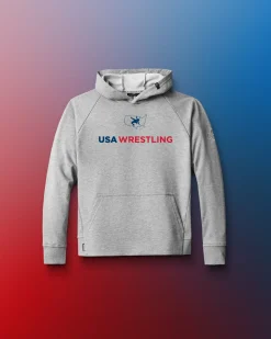 Hoodies & Pullovers>RUDIS USA Wrestling Logo Youth Elite Terry Hoodie
