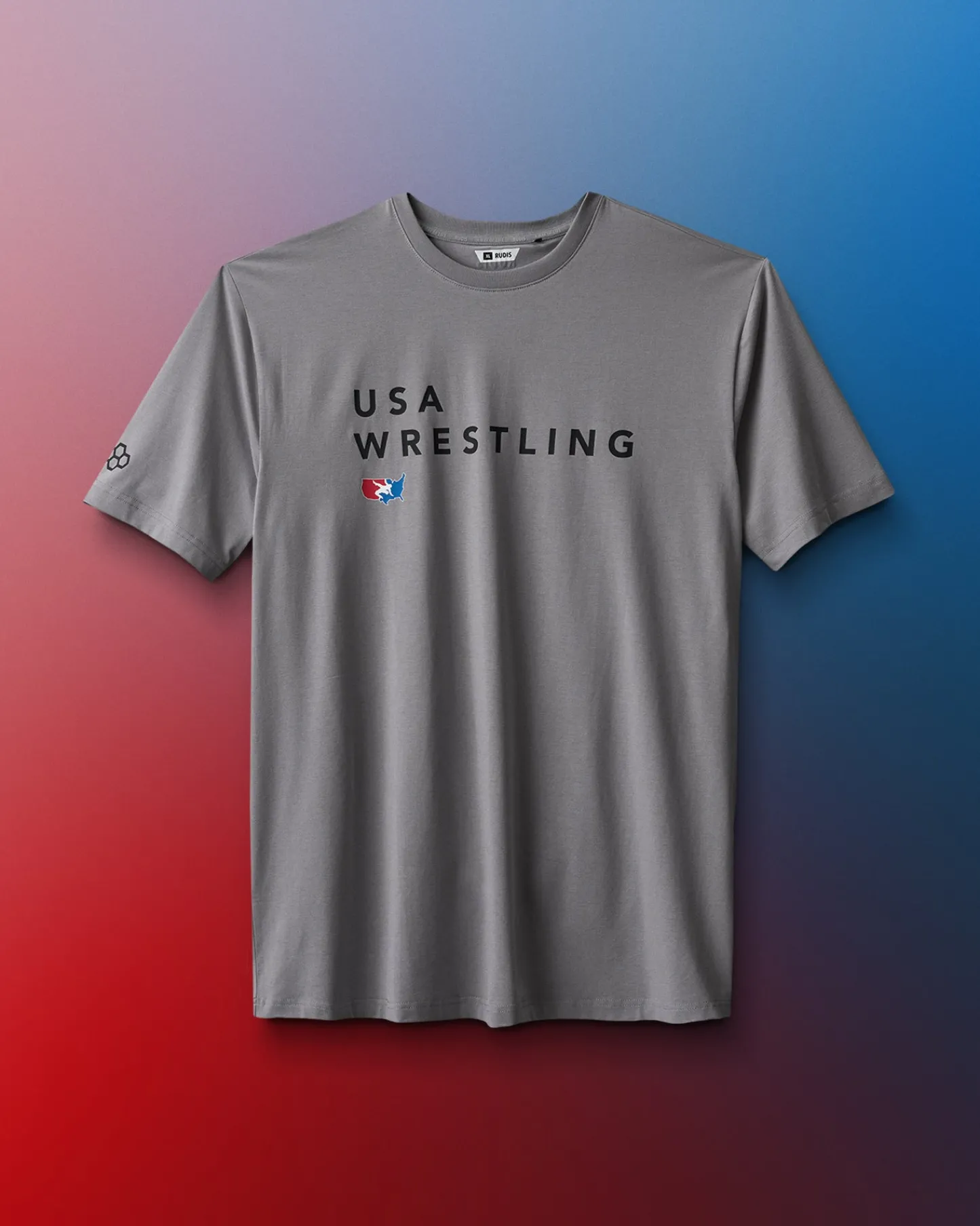 Shirts & Tees|Shirts & Tees>RUDIS USA Wrestling Stacked Hybrid T-Shirt