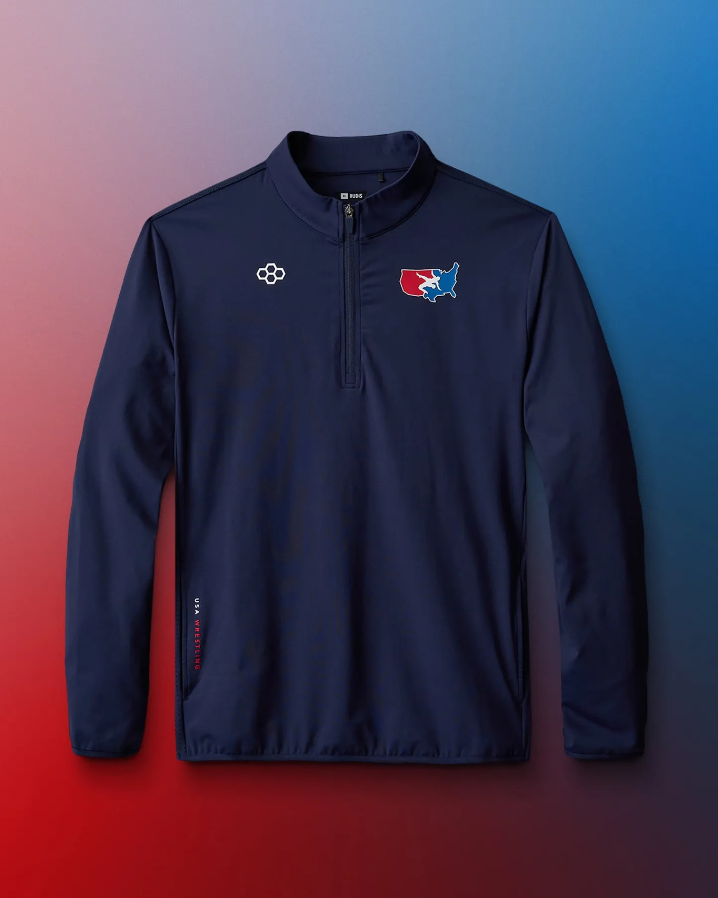 Hoodies & Pullovers|Jackets & Vests>RUDIS USA Wrestling Victory 1/4 Zip Jacket