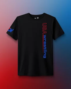 Shirts & Tees|Shirts & Tees>RUDIS USA Wrestling Vintage Elite Super Soft T-Shirt Black