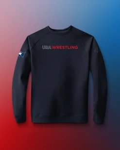 Hoodies & Pullovers|Hoodies & Pullovers>RUDIS USA Wrestling Wordmark Ultimate Crewneck