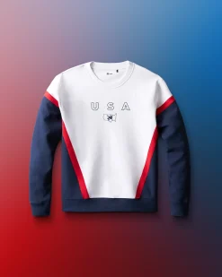 Hoodies & Pullovers>RUDIS USA Wrestling Youth Colorblock Crewneck