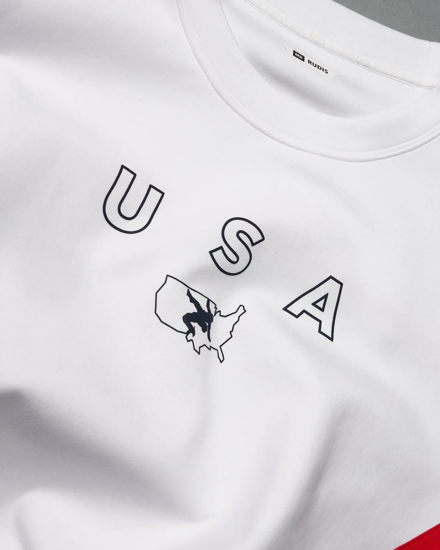Hoodies & Pullovers>RUDIS USA Wrestling Youth Colorblock Crewneck