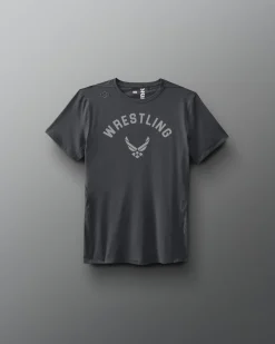 Shirts & Tees>RUDIS USAF Wrestling Emblem Youth Performance T-Shirt Carbon