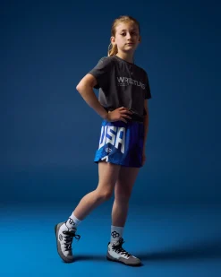 Shorts & Bottoms>RUDIS USAW Grit Icon Girl's Sublimated Shorts Navy