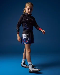 Shorts & Bottoms>RUDIS USAW Icon Girl's Sublimated Shorts Navy