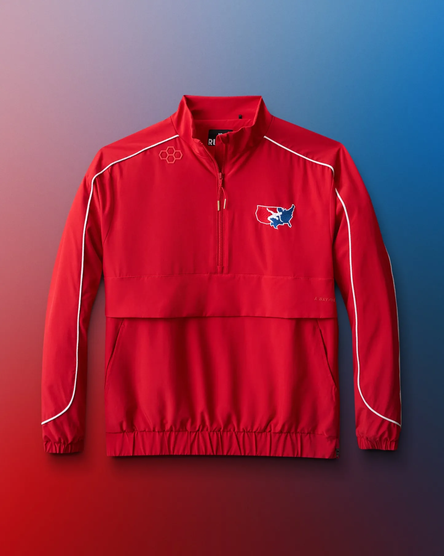 Hoodies & Pullovers|Jackets & Vests>RUDIS USAW Logo 1/4 Zip Windbreaker