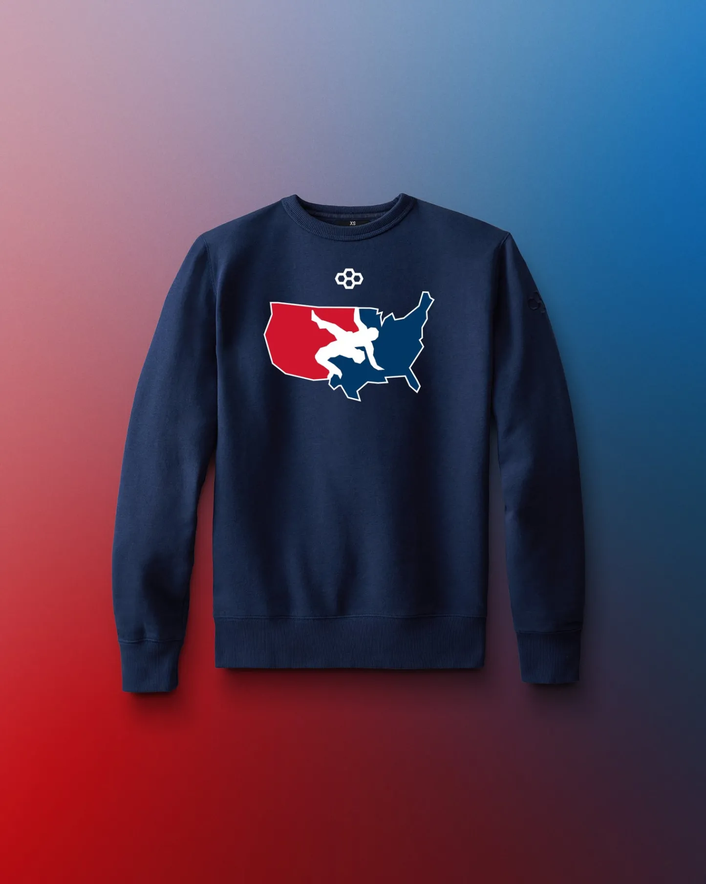 Hoodies & Pullovers>RUDIS USAW Logo Comfort Fleece Youth Crewneck Black