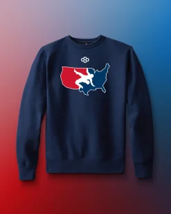 Hoodies & Pullovers|Hoodies & Pullovers>RUDIS USAW Logo Comfort Fleece Crewneck Navy