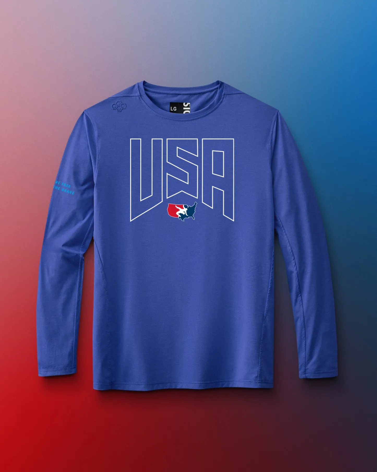 Shirts & Tees|Shirts & Tees>RUDIS USAW USA Performance Long Sleeve Royal