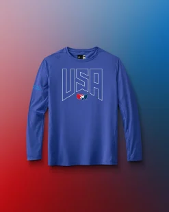 Shirts & Tees>RUDIS USAW USA Youth Performance Long Sleeve Royal