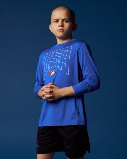 Shirts & Tees>RUDIS USAW USA Youth Performance Long Sleeve Royal
