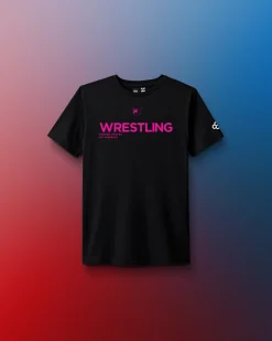 Shirts & Tees>RUDIS USAW Wrestling Elite Super Soft Youth T-Shirt Black/Pink