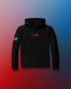 Hoodies & Pullovers>RUDIS USAW Wrestling Script Youth Cool-Feel Hoodie Black