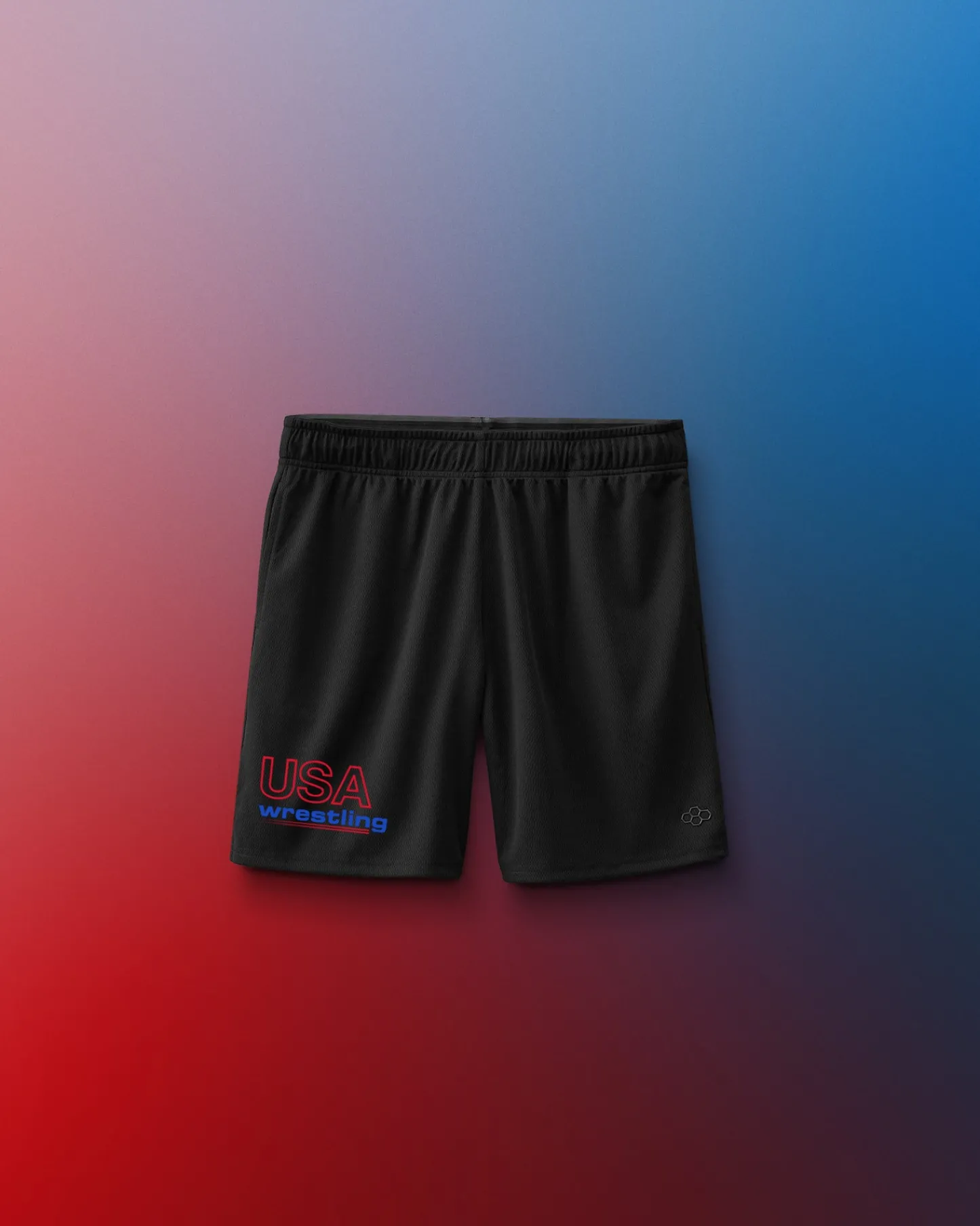 Shorts & Bottoms>RUDIS USAW Wrestling Vintage 6" 2.0 Youth Mesh Shorts Black
