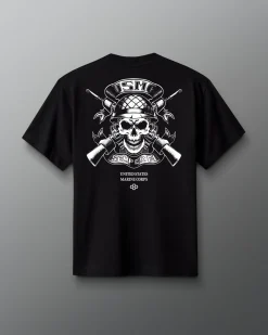 Shirts & Tees|Shirts & Tees>RUDIS USMC Skull Heavyweight T-Shirt Black