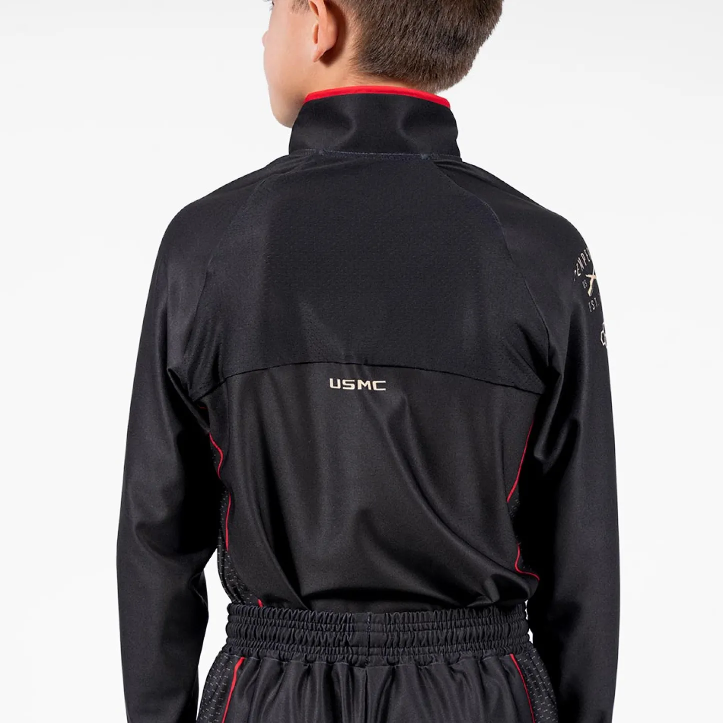 Jackets & 1/4 Zips>RUDIS USMC Uniform Youth Elite 1/4 Zip Black/Red