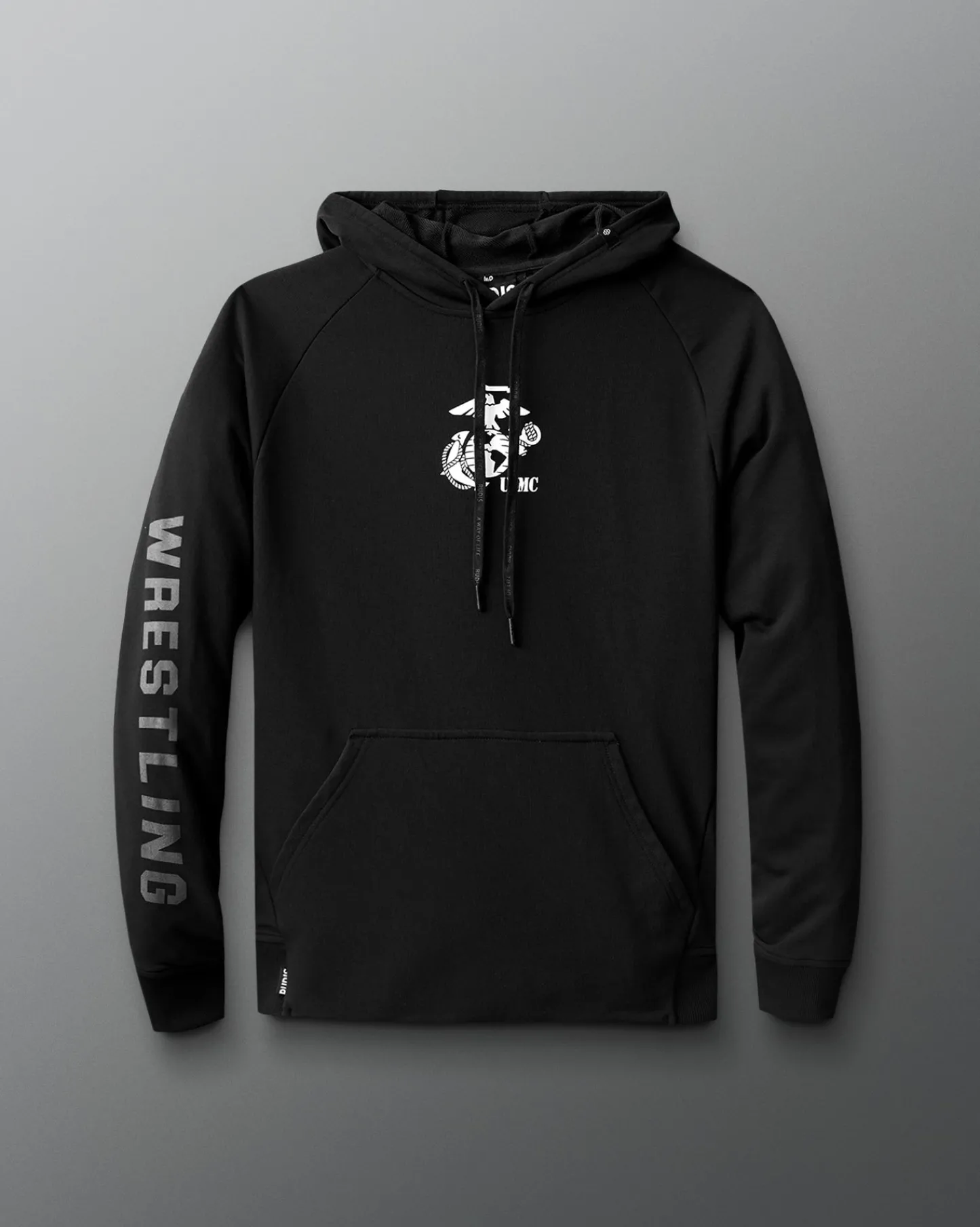 Hoodies & Pullovers|Hoodies & Pullovers>RUDIS USMC Wrestling Emblem Elite Terry Hoodie Black
