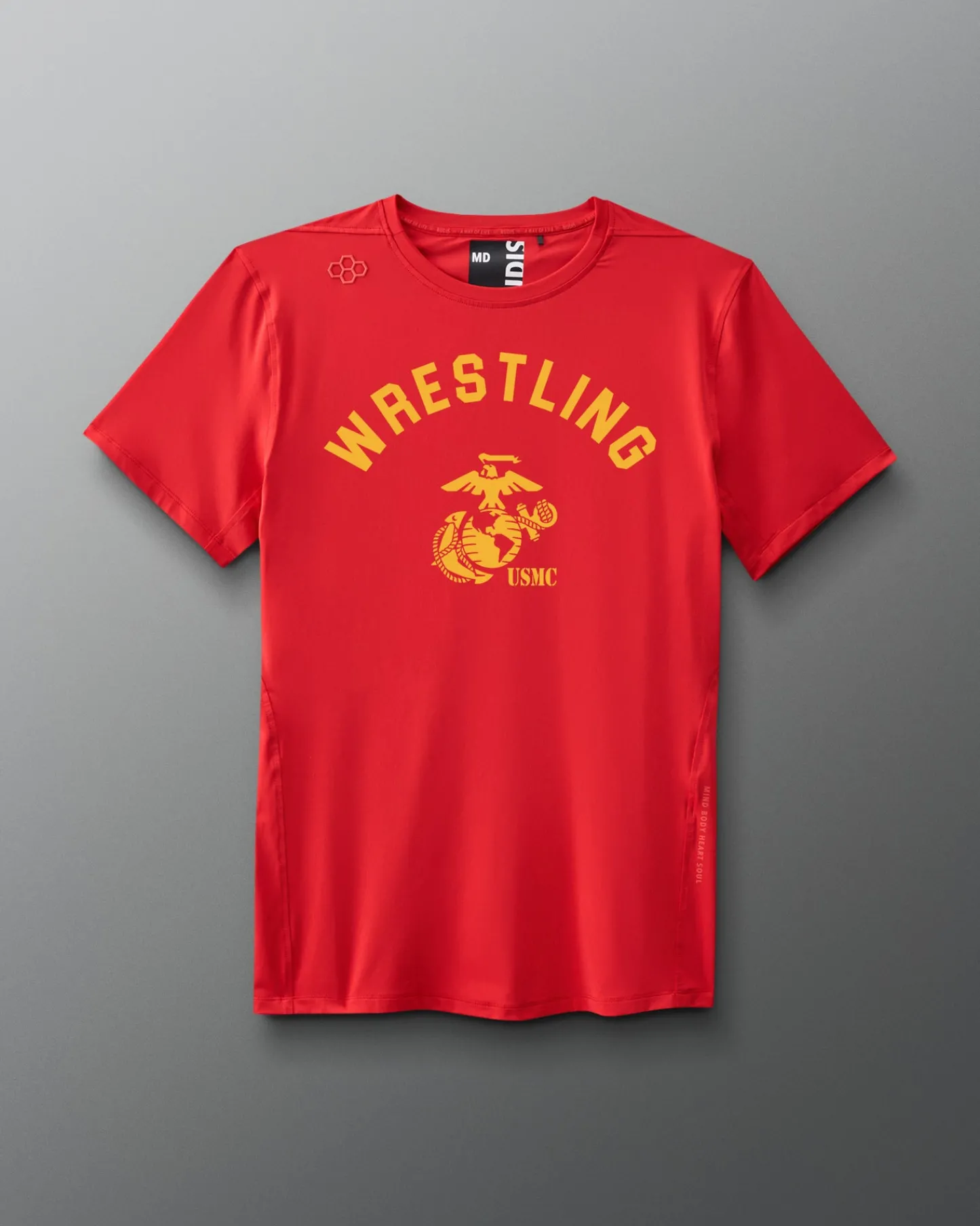 Shirts & Tees|Shirts & Tees>RUDIS USMC Wrestling Emblem Performance T-Shirt Red