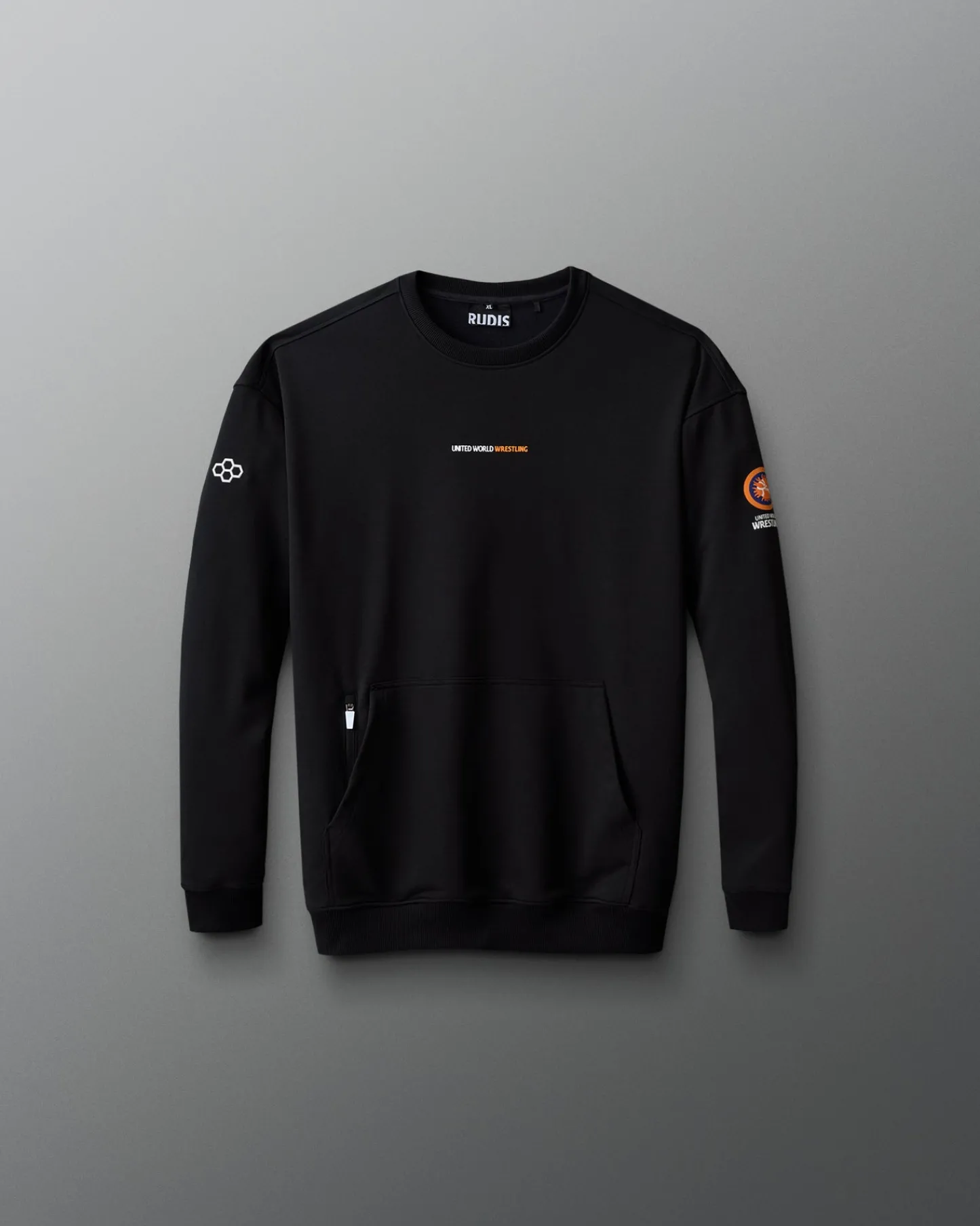 Hoodies & Pullovers>RUDIS UWW Luxe Terry Youth Crewneck Black