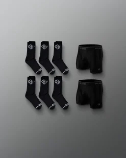 Socks & Underwear>RUDIS Wrestling Essentials Youth Bundle - Black Socks & Boxer Briefs