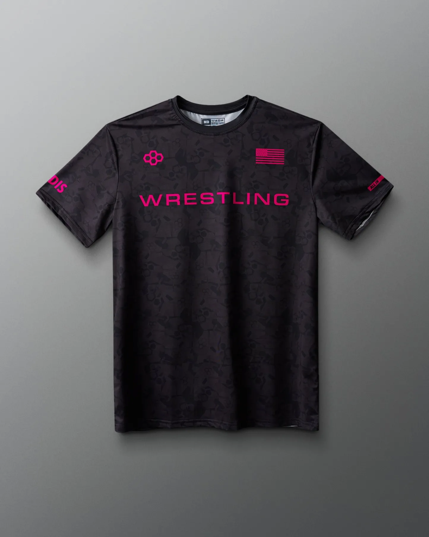 Shirts & Tees|Shirts & Tees>RUDIS Wrestling Wordmark Black Camo Sublimated T-Shirt