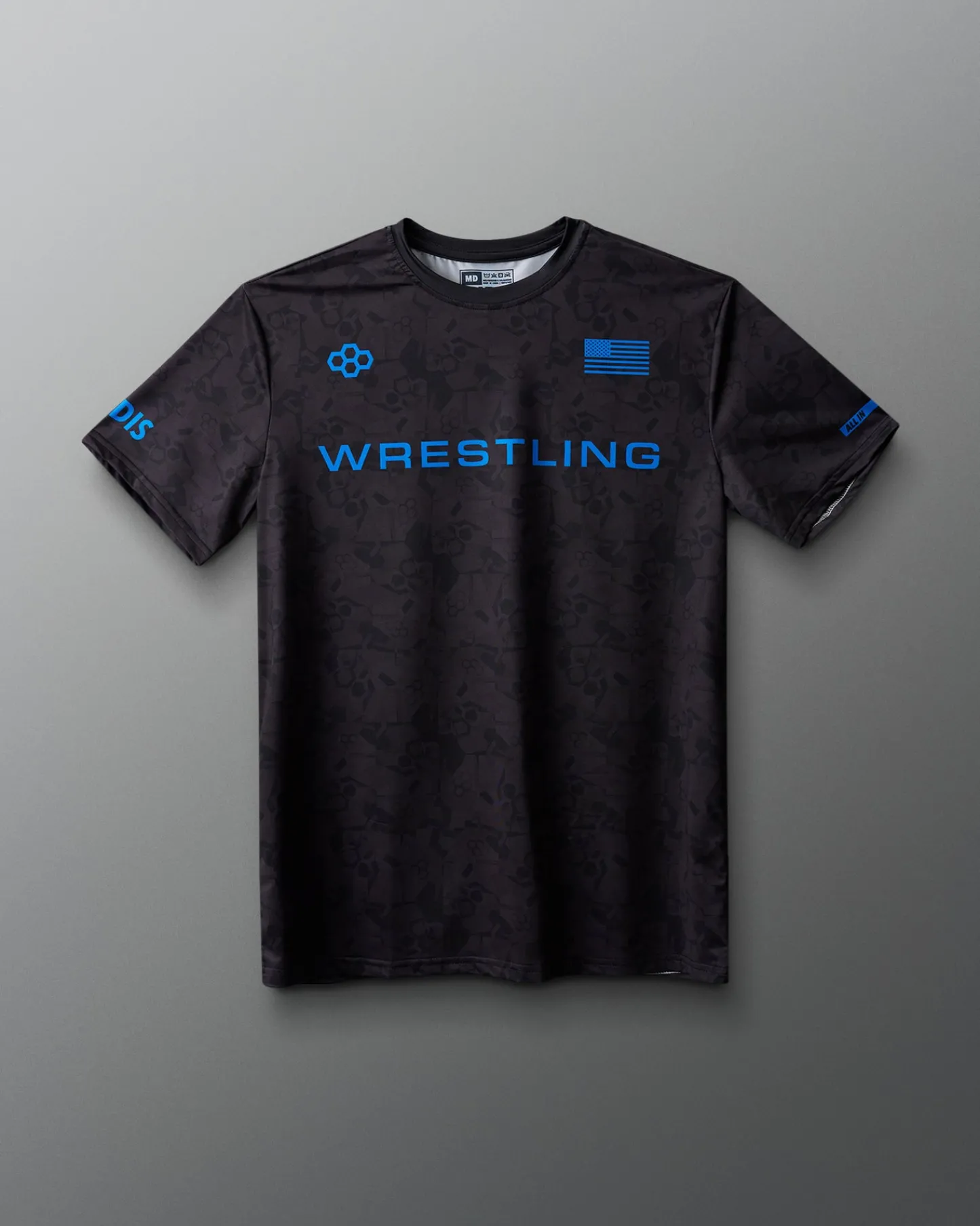 Shirts & Tees|Shirts & Tees>RUDIS Wrestling Wordmark Black Camo Sublimated T-Shirt