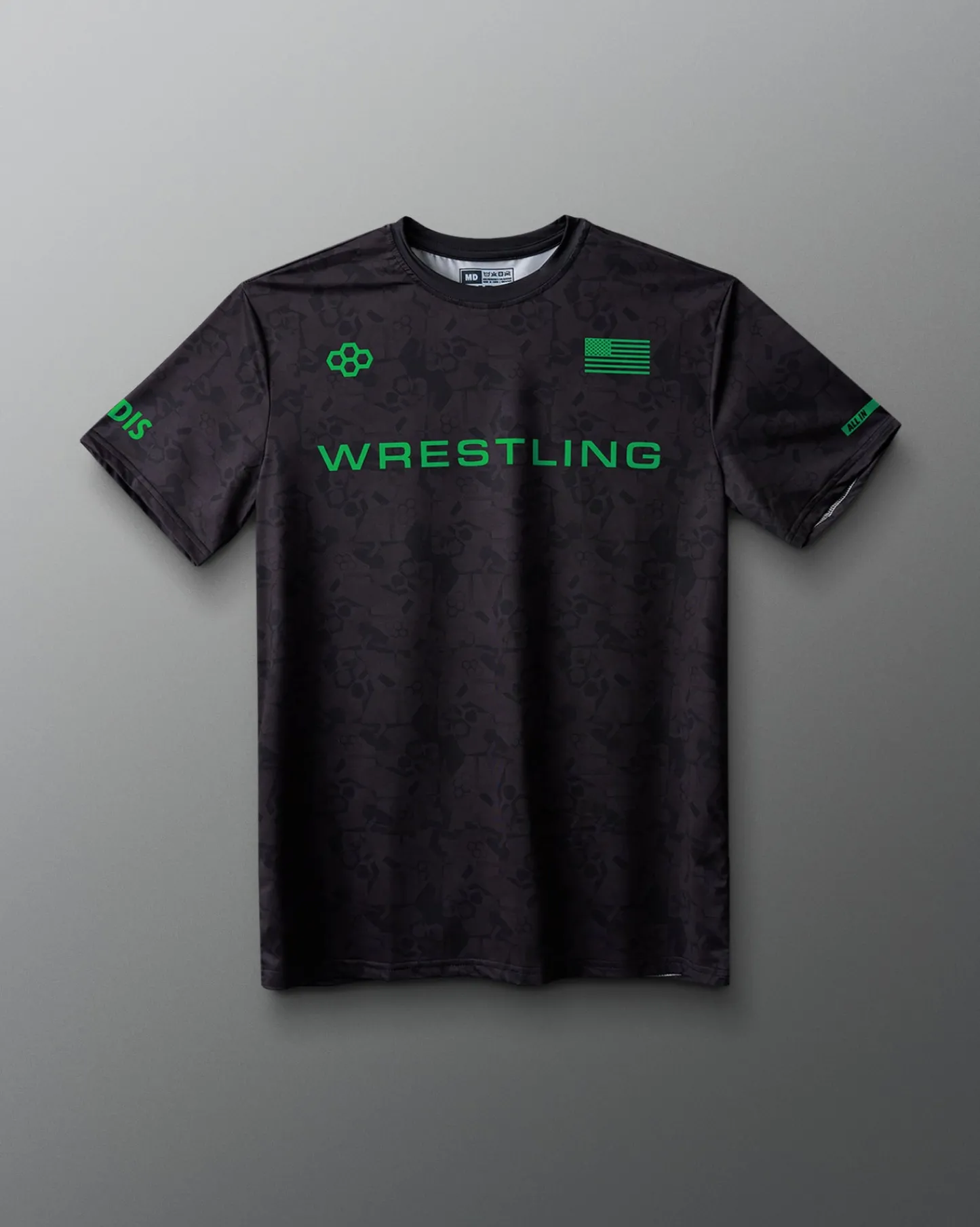 Shirts & Tees|Shirts & Tees>RUDIS Wrestling Wordmark Black Camo Sublimated T-Shirt